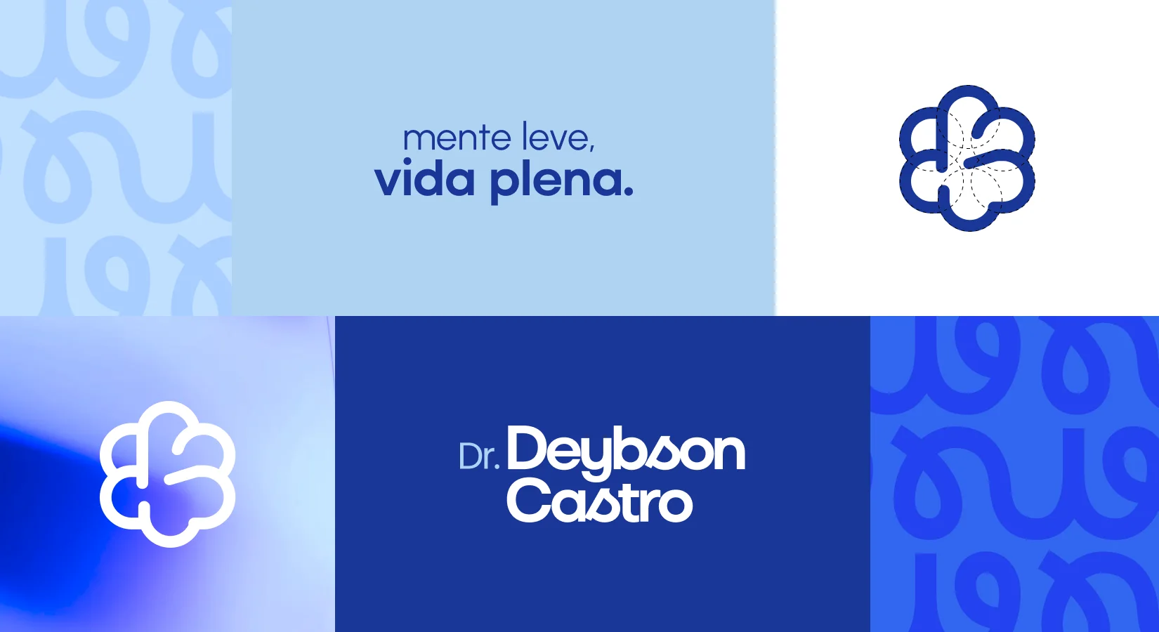 Composição com símbolo, assinatura e o slogan mente leve, vida plena
