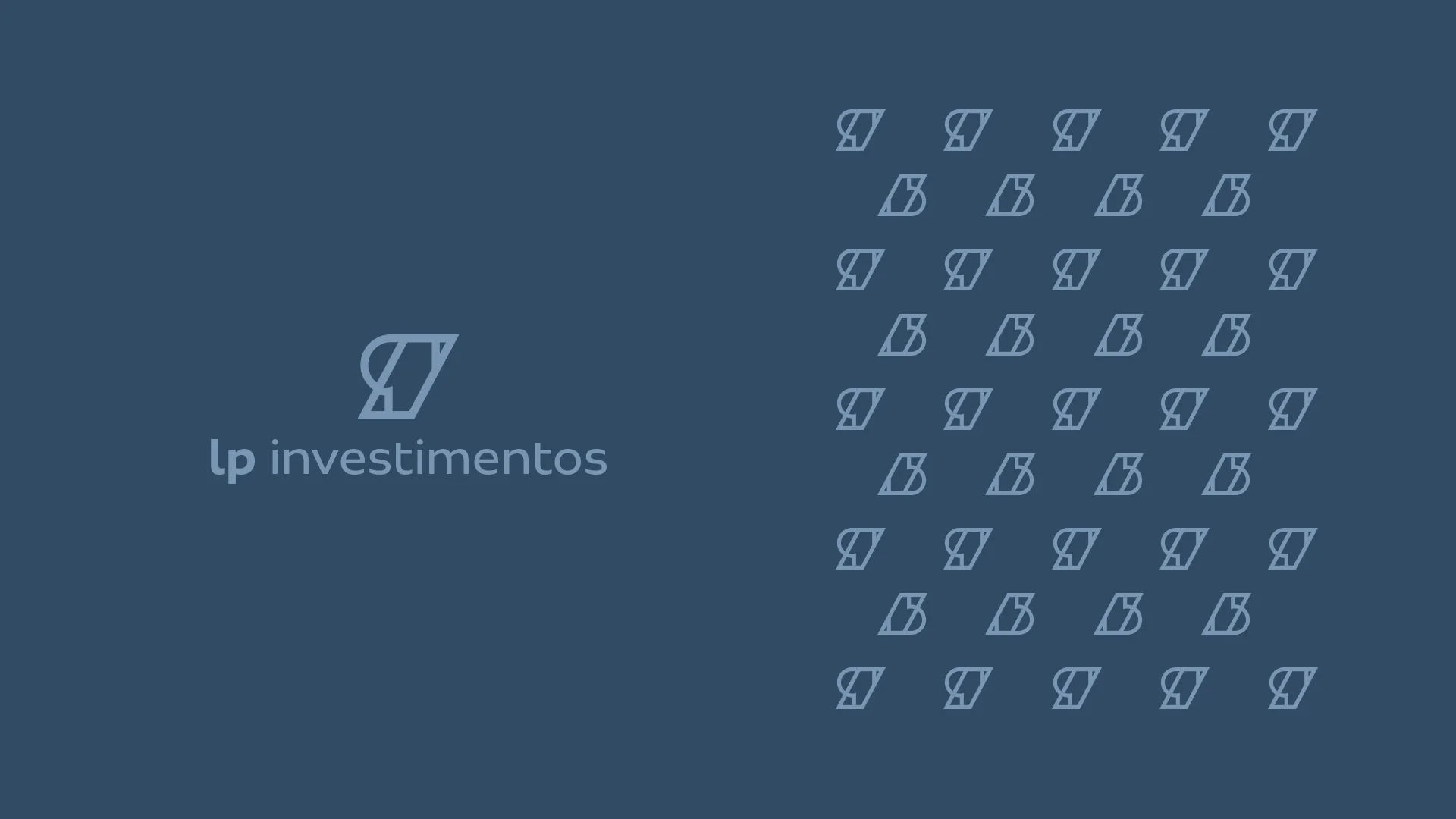 Padrão gráfico com o símbolo repetido sobre azul