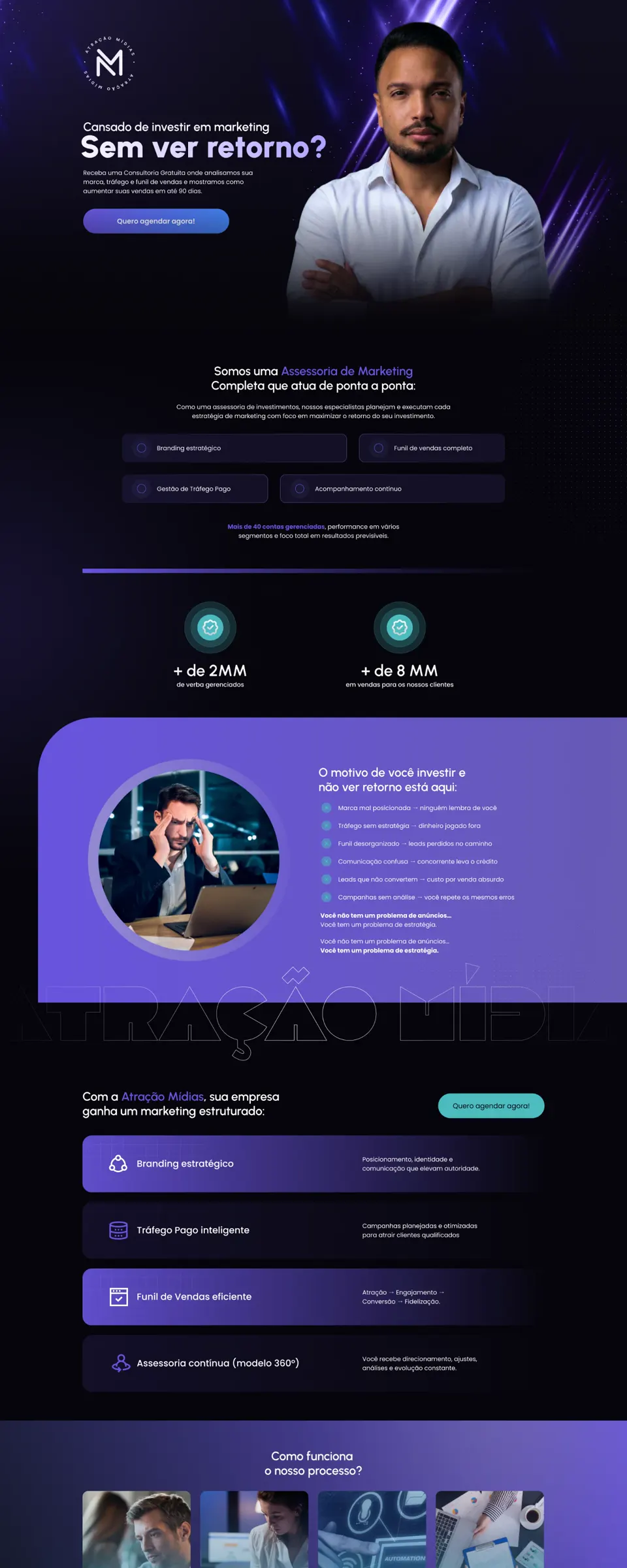 Site Atração Mídias criado pela NOP