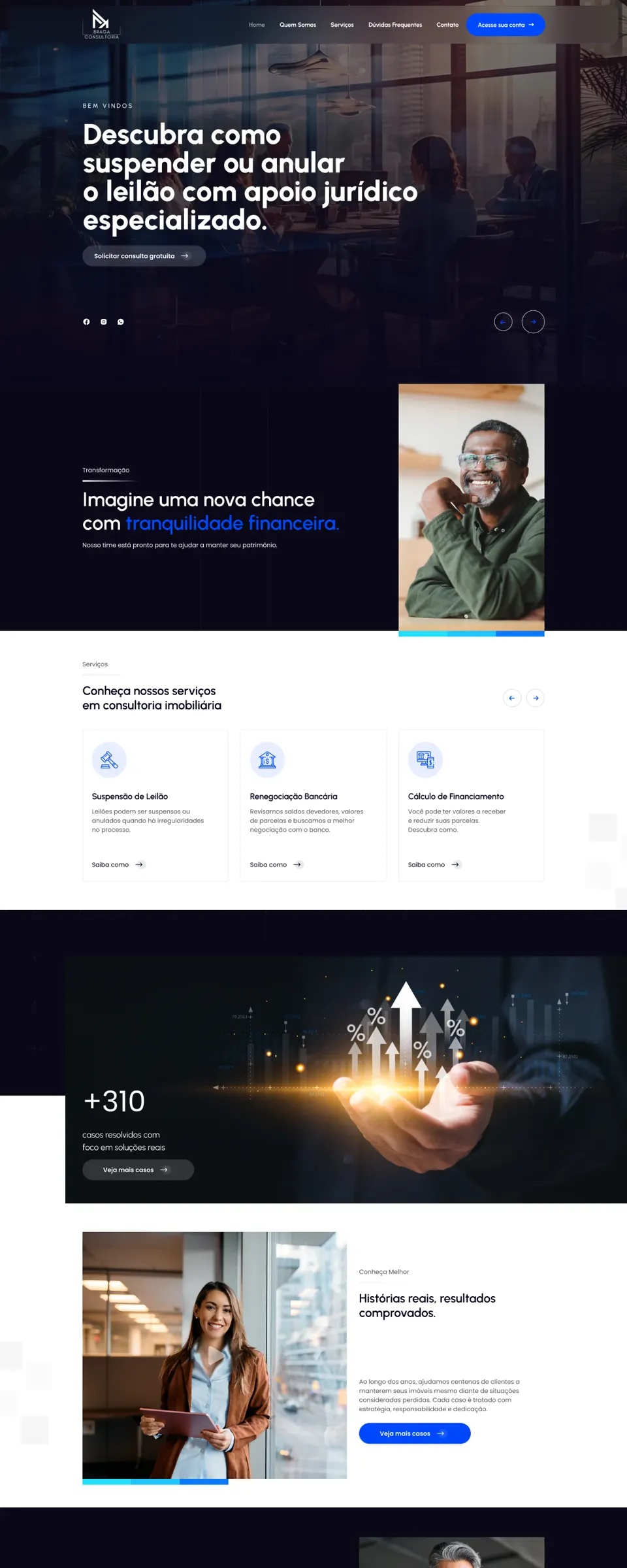 Site Braga Consultoria criado pela NOP