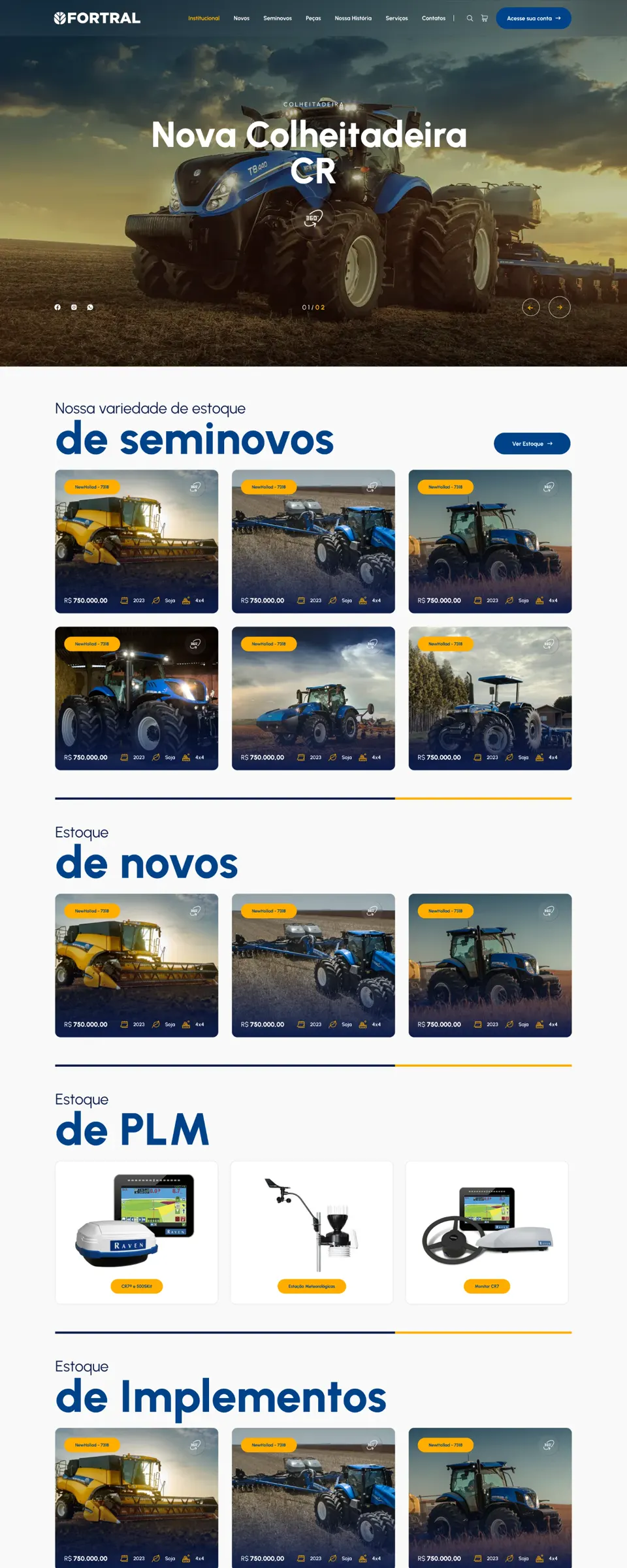 Site Fortral criado pela NOP